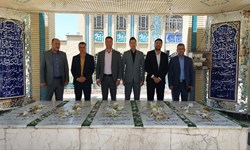تجدید میثاق شهردار و اعضای شورای اسلامی شهر مِهستان با آرمان های شهدا و انقلاب