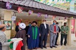 حضورشهردار و اعضای شورای اسلامی شهر جدید هشتگرد در مراسم نواخته شدن زنگ انقلاب